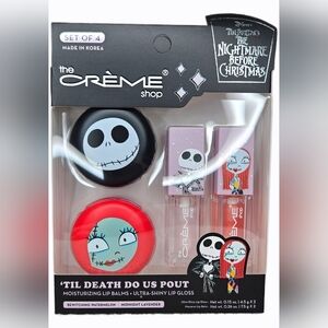 NIB Creme Shop Nightmare Before Christmas Til Death Do Us Part Lip Balm/Gloss